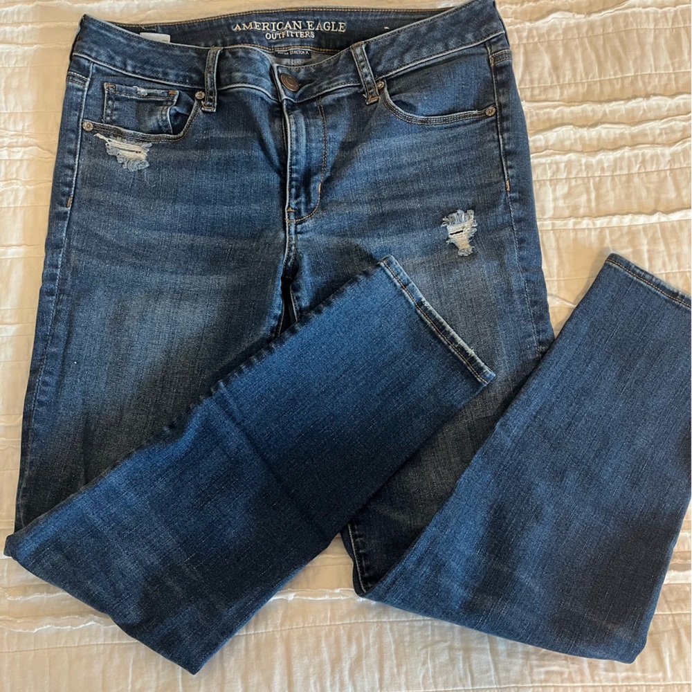 American Eagle Outfitters Blue Straight Leg Jeans